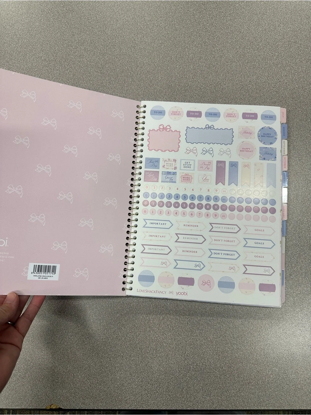 Love Shack Fancy 2026-2027 floral Spiral Planner - Blue